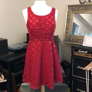 Red flaired dress